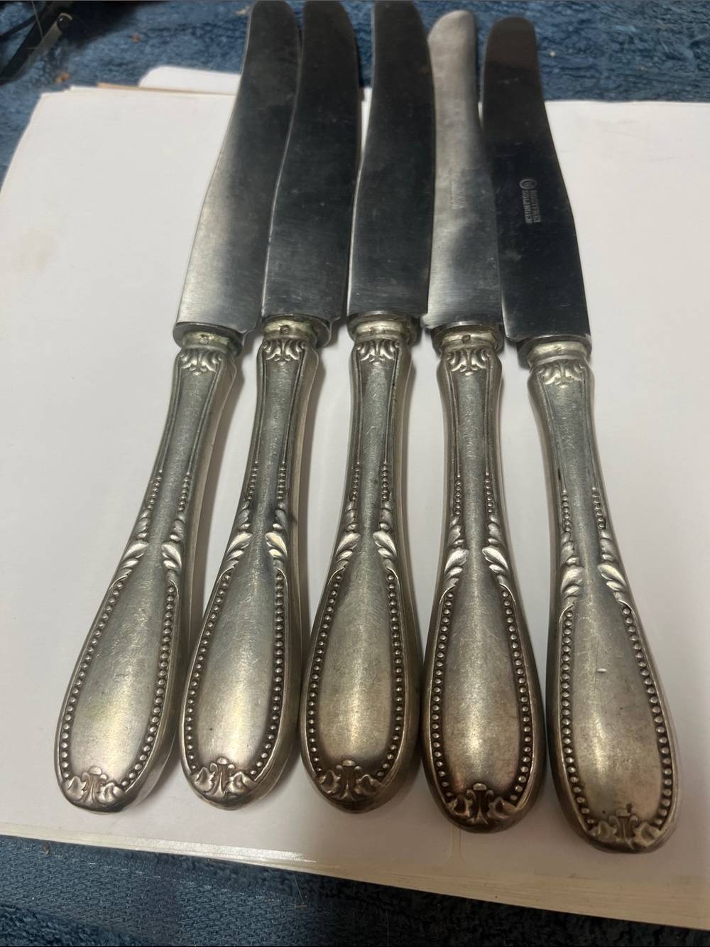 Vintage table knives (5) Soligen  Rostfrei